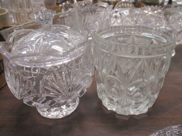 Cut Glass & Pressed Glass Serving Pieces - 4