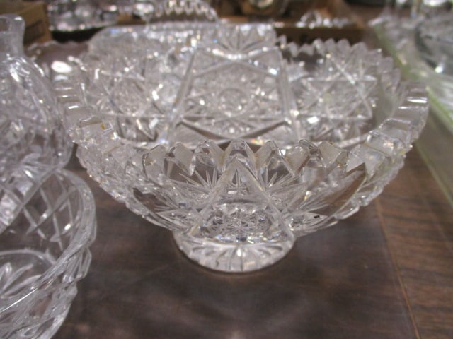 Cut Glass & Pressed Glass Serving Pieces - 6
