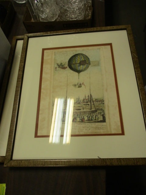 Hot Air Balloon F/M Print Wall Art (Lot of 2): 17 x 20