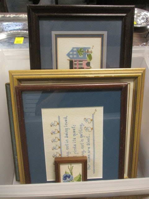 Needlepoint Framed Art Grouping: .