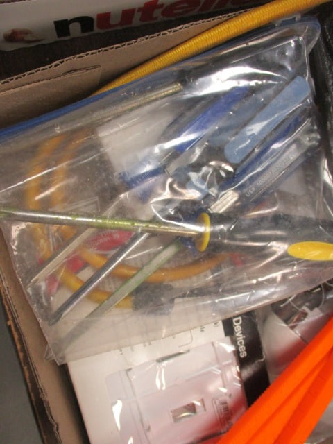 Handtools-Screwdrivers, Chain, Amber Drawer Knobs, Tape - 7