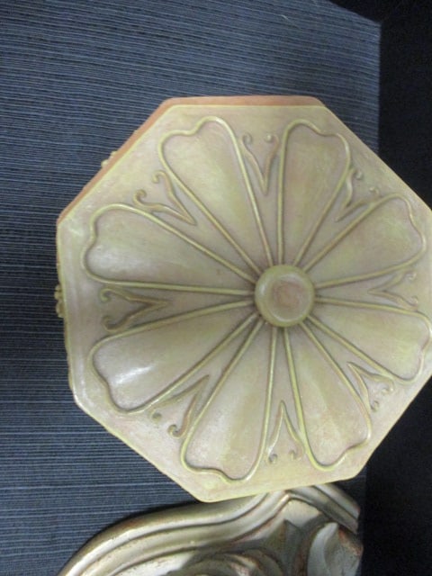 Wood Shelf Sconces & Resin Trinket Box - 3