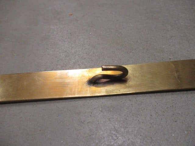 Flat Brass Strip w/Hanging Hooks - 3