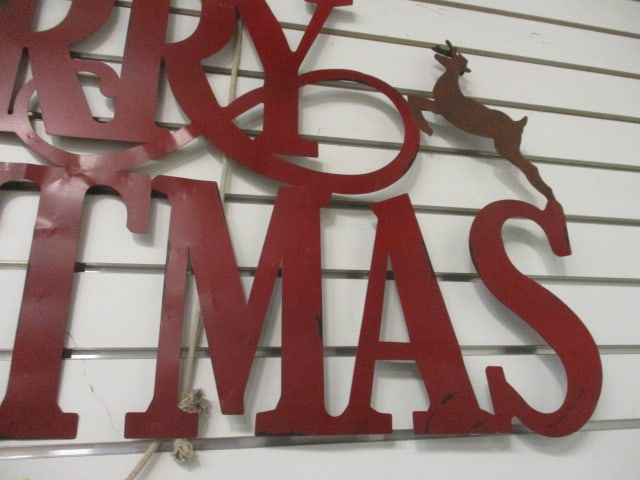 Merry Christmas Metal Script Lettering Wall Sign - 3