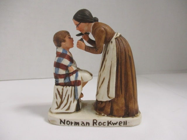 Norman Rockwell 'Take Your Medicine' 3 1/2" Figurine: .