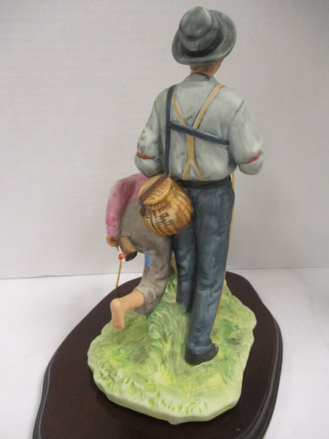 Norman Rockwell Gorham Four Seasons Summer Goin Fishin - 5