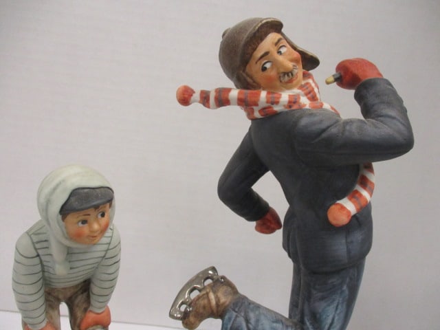 Norman Rockwell Gorham Winter Gay Blades Figurine - 2