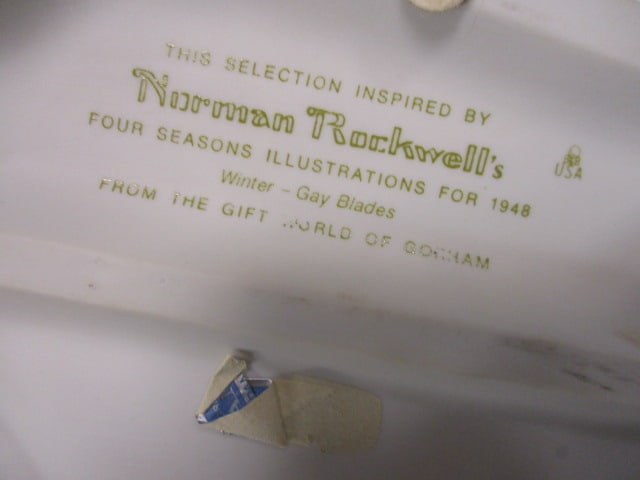 Norman Rockwell Gorham Winter Gay Blades Figurine - 6
