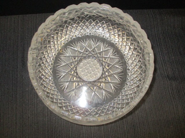 Lead Crystal Cut Glass Bowl - 2