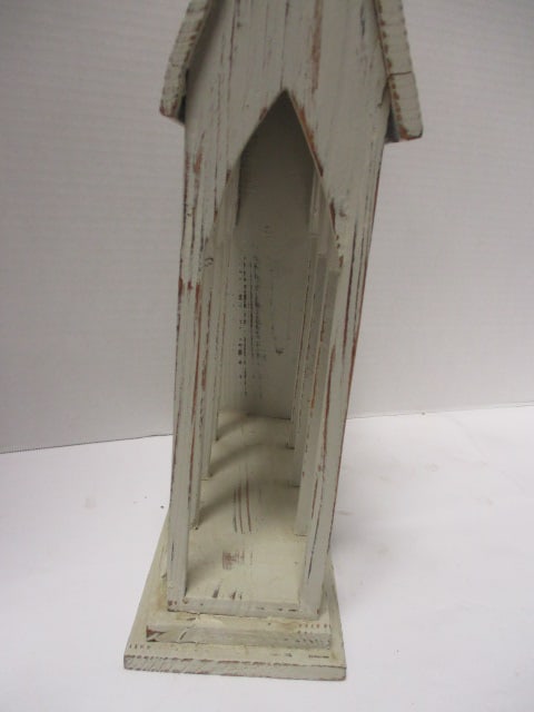 Church Christmas Card Holder Rustic Wood - 2