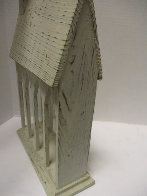 Church Christmas Card Holder Rustic Wood - 4