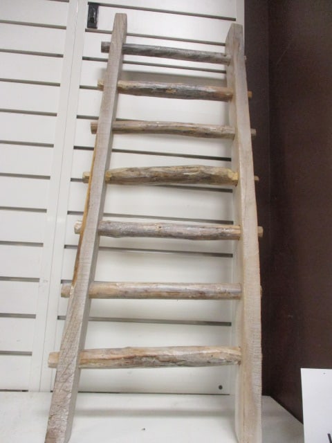 Rustic Wood Decorative Ladder: 13 x 38