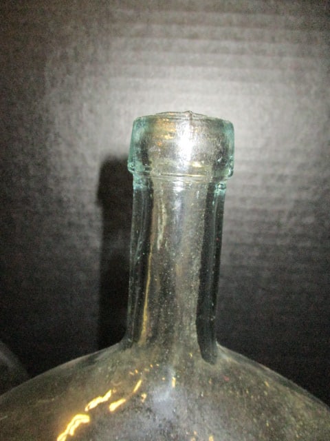 Vtg. Green Glass Demijohn Bottles (Lot of 2) - 3