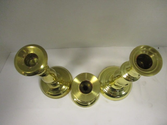 Baldwin (Lot of 3) Brass Candlesticks - 7
