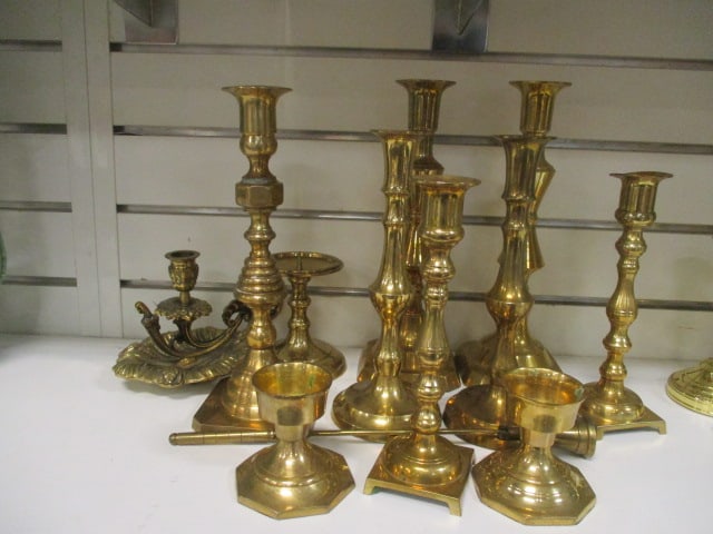 Brass Candlestick Grouping (1 of 4)