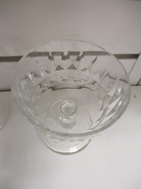 Vtg. Cut Crystal Stemware w/Geometric Facet Patterns - 5