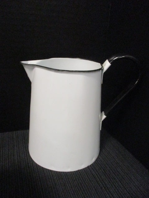 Rose Hill Dairy Milk Enamelware Pitcher, Tray, Mugs, 2 Plates - 4