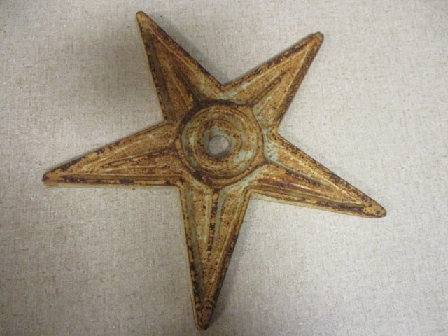 Archictural Rustic Cast Iron 5 Point Star 8": .