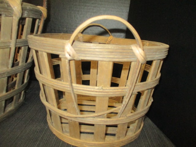 Rustic (Set of 3) Nested Baskets w/Slat Walls - 2
