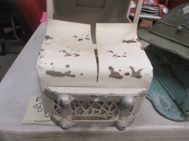 Chippy Distressed White Metal Farmhouse Style Truck Planter - 3
