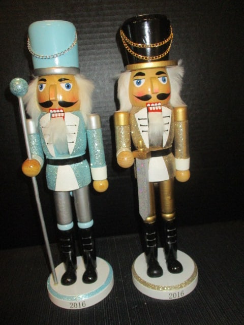 2016 (Lot of 2) Wood Nutcrackers: 14"