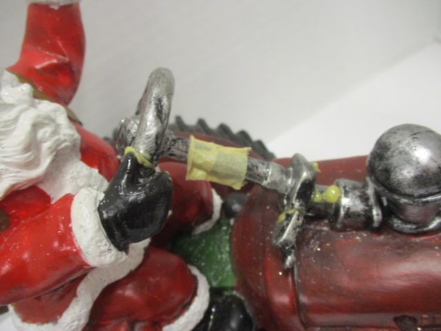 Santa on Tractor & Farm Cloche Decoration - 3