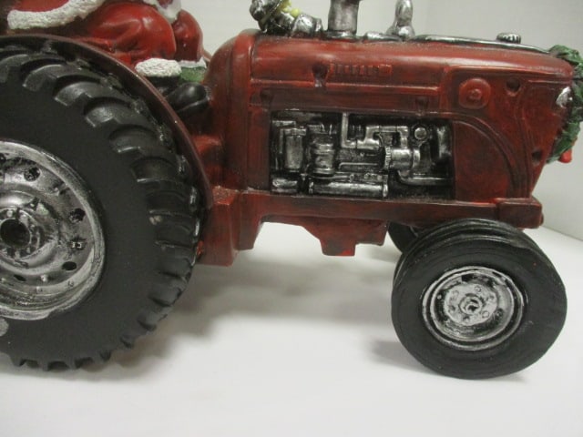 Santa on Tractor & Farm Cloche Decoration - 4