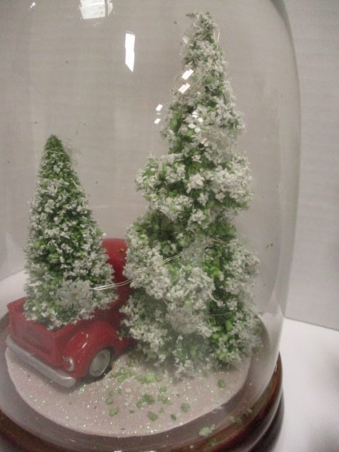 Santa on Tractor & Farm Cloche Decoration - 6