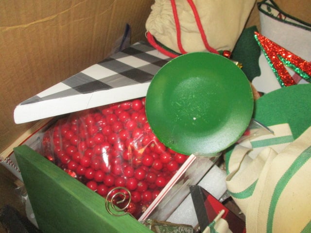 3 Boxes Christmas Decorations-Greenery, Napkins, Plates, Ribbon, etc. - 7