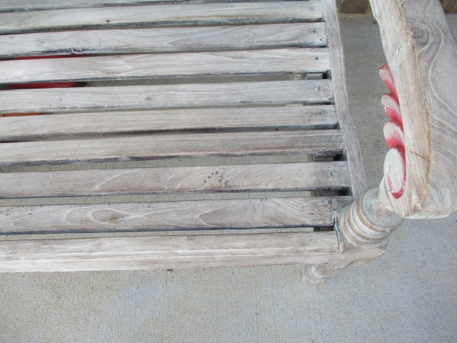 Whimsical Carved Wood Bench - 4