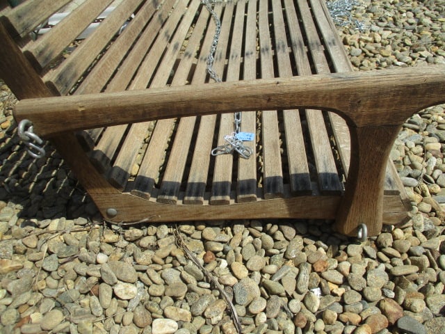 4' Wood Slat Porch Swing - 2