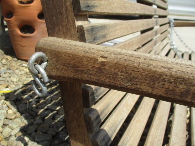 4' Wood Slat Porch Swing - 3
