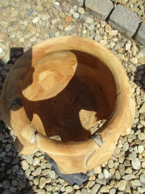 Hand Turned Wood Planter - 2