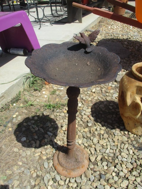 Cast Metal Bird Bath