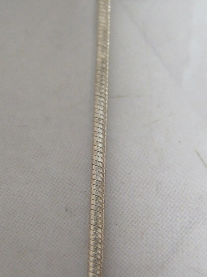 Sterling Silver Cross Pendant on 20" Silvertone Chain - 3