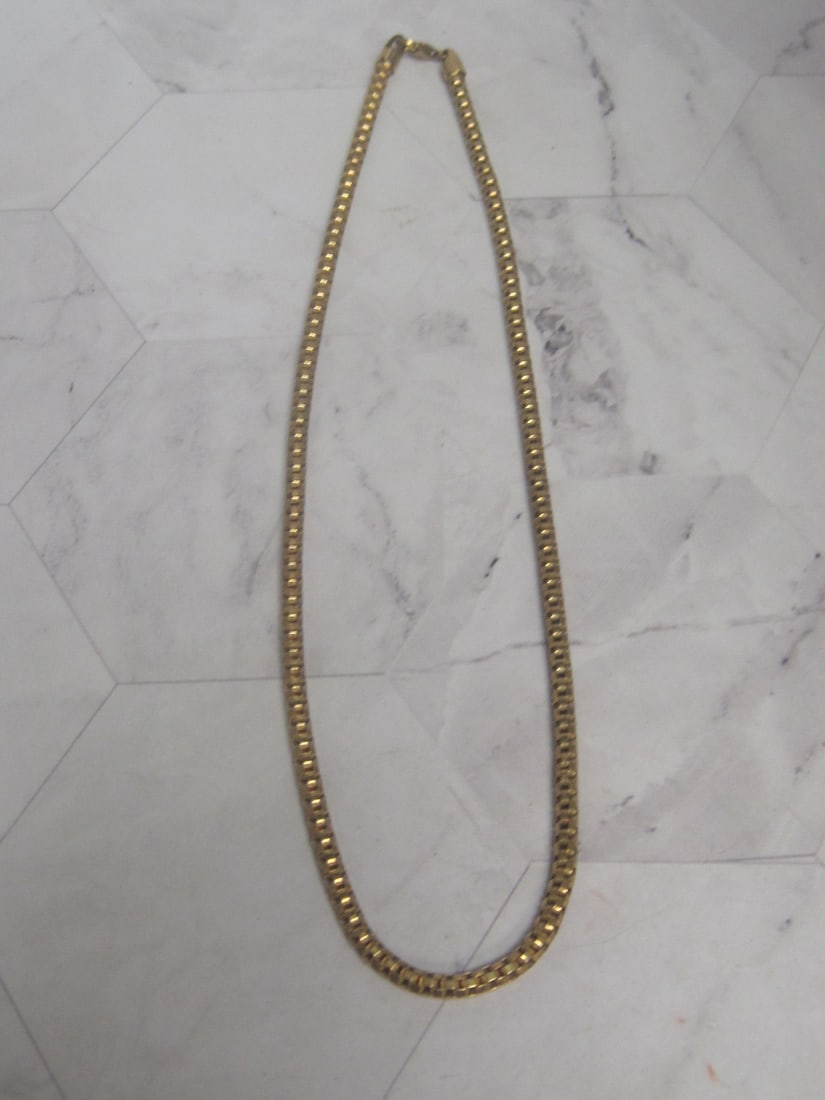 18" Sterling Silver Vermeil Necklace: Weighs 12.2 grams
