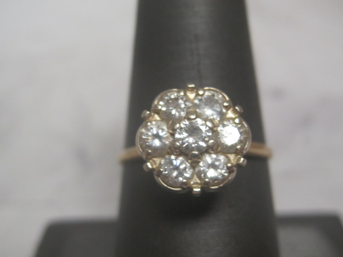 14k Gold Diamond Cluster Ring (1 of 4)
