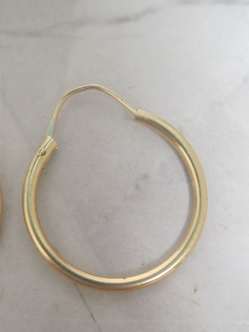 14k Gold Hoop Earrings - 2