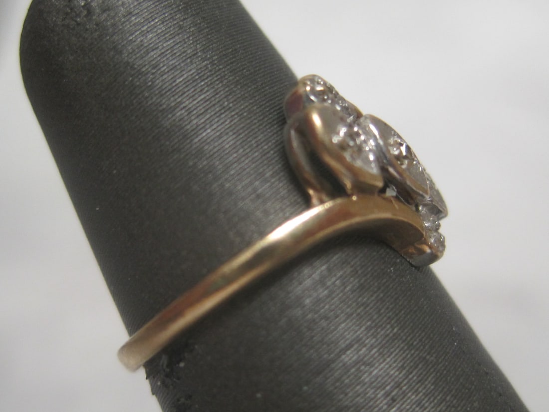 Vintage 14k Gold Diamond Ring - 3