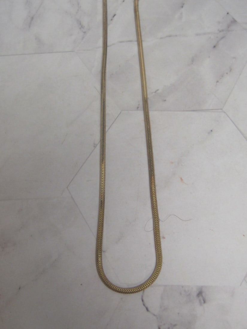 24" Sterling Silver Vermeil Snake Chain: Weighs 6.9 grams