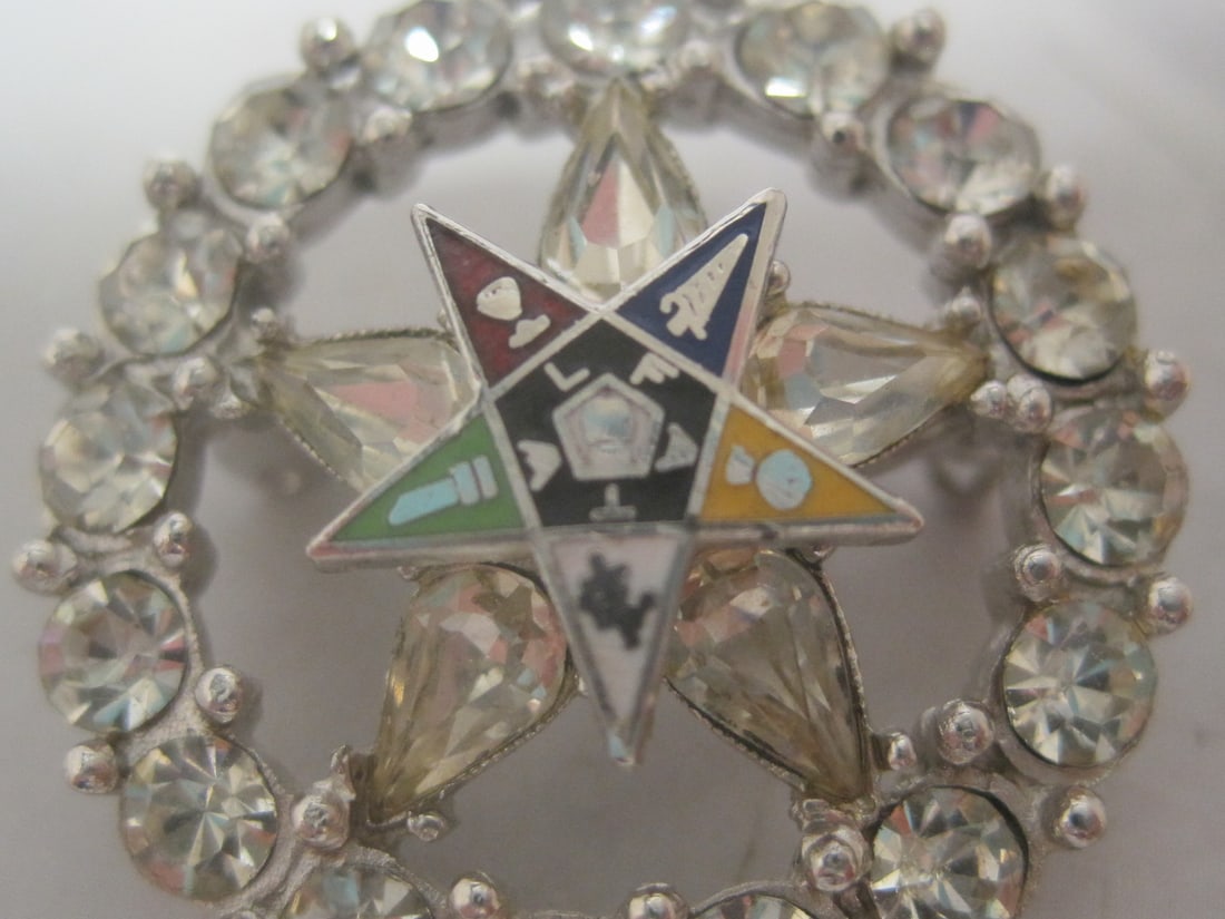 Vintage Order of the Eastern Star Brooch - 2