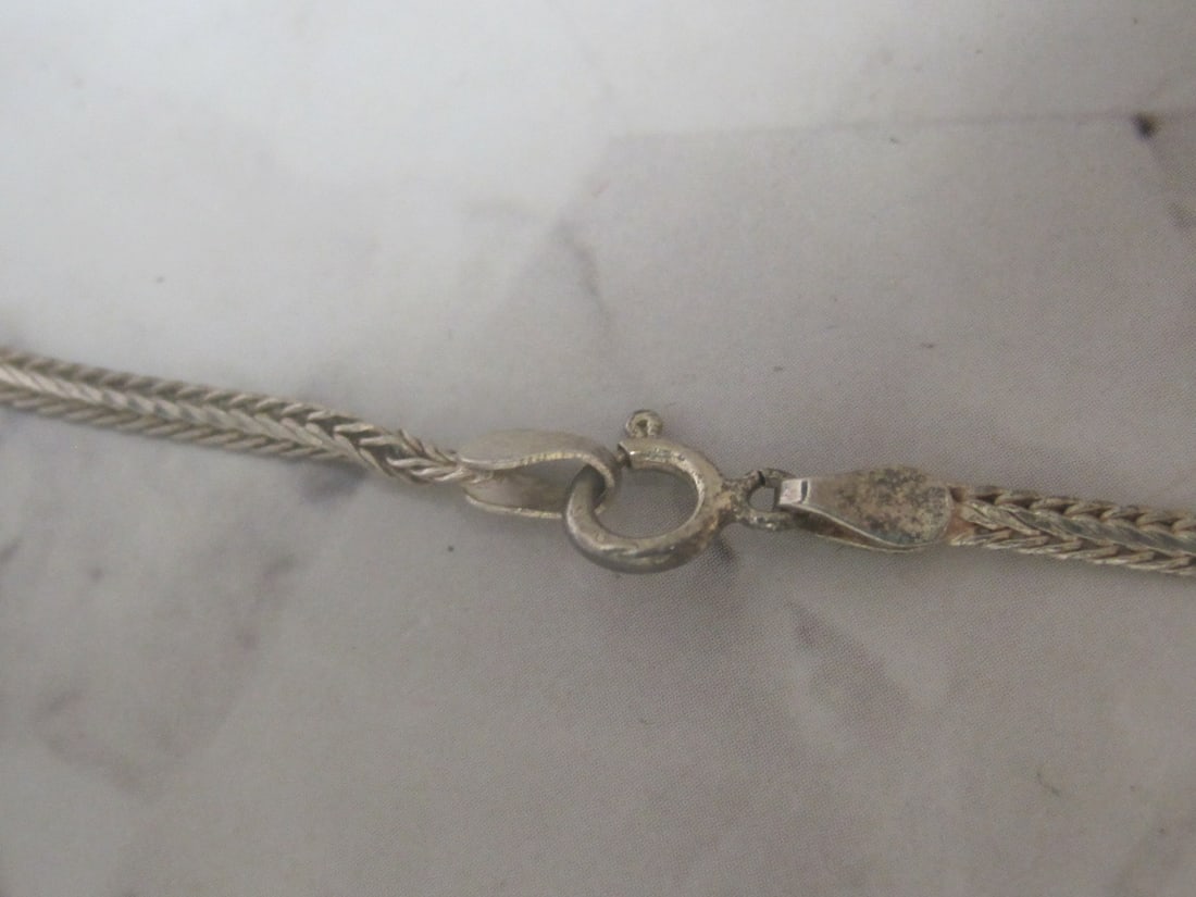 Sterling Silver Carnelian Pendant on 24" Sterling Silver Chain - 5