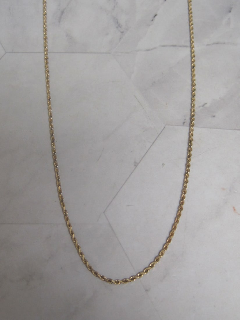 24" 14k Gold Rope Chain: Weighs 5.7 grams
