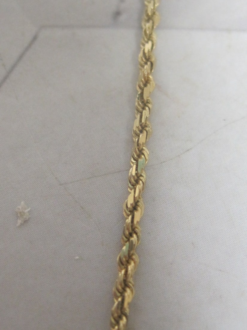 24" 14k Gold Rope Chain - 2