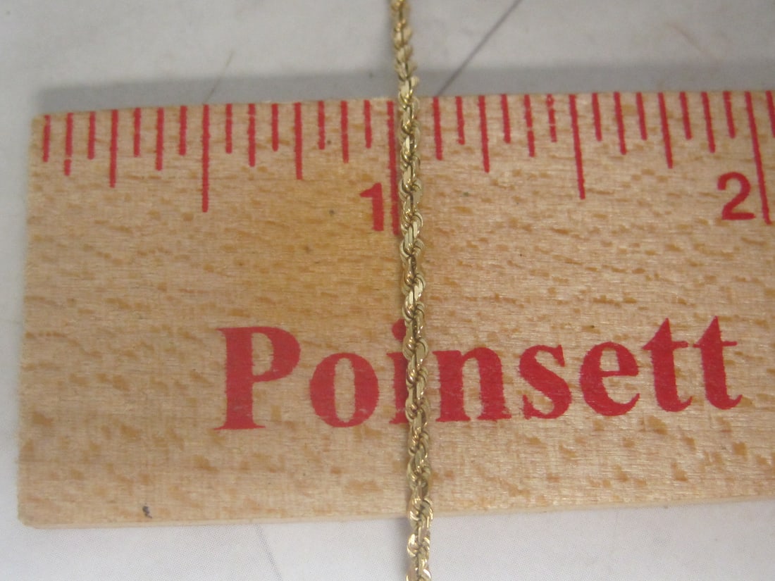 24" 14k Gold Rope Chain - 4