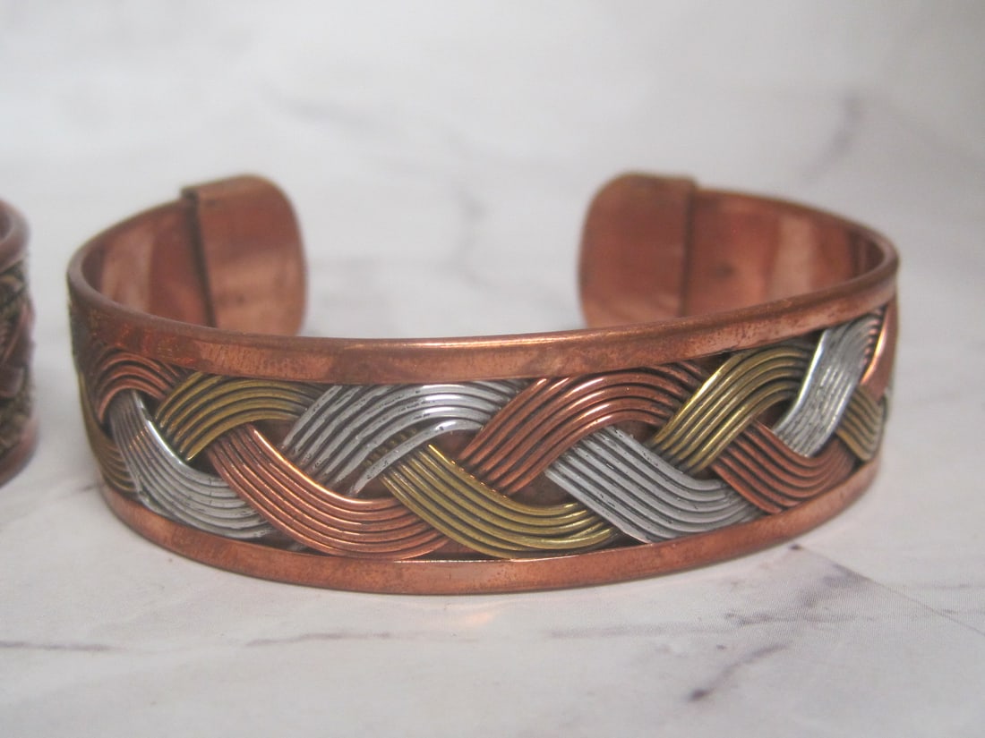 Lot of 2 Copper Cuff Bracelets - 3
