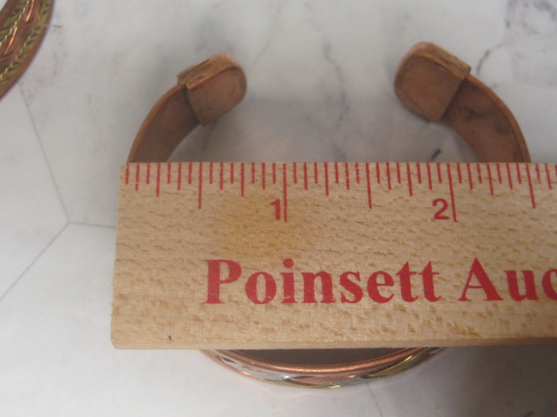 Lot of 2 Copper Cuff Bracelets - 7