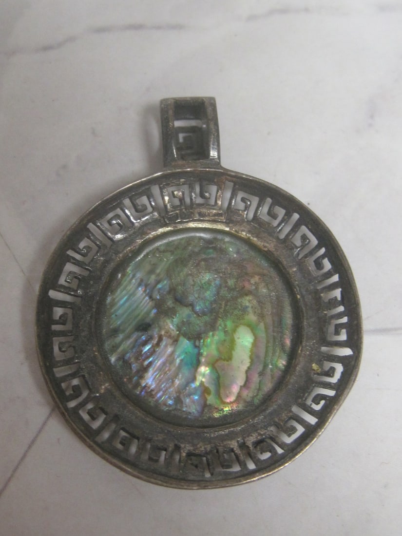 Sterling Silver Mother of Pearl Pendant - 5
