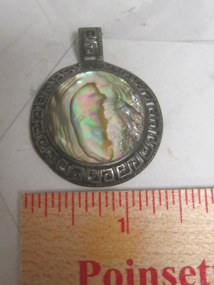 Sterling Silver Mother of Pearl Pendant - 6