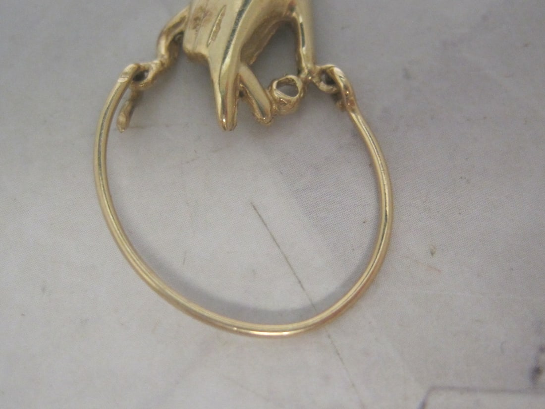 14k Gold "Hand" Charm Holder - 3